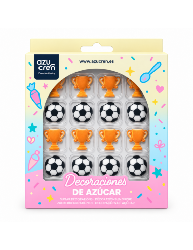 Azucren Suikerdecoratie Voetbal -16st-