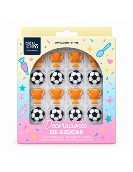 Azucren Suikerdecoratie Voetbal -16st-