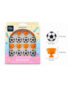 Azucren Suikerdecoratie Voetbal -16st- 2