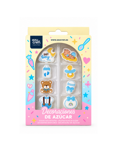 Azucren Suikerdecoratie Baby Jongen -8st-