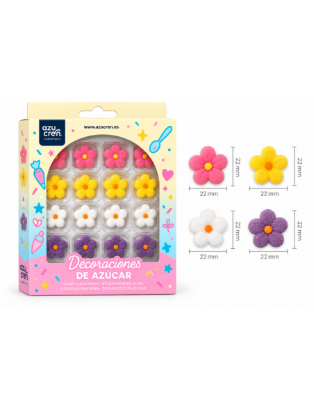 Azucren Suikerdecoratie Bloemenfeest -16st-