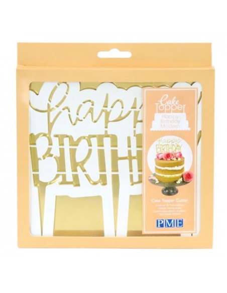 PME Taarttopper Uitsteker Happy Birthday Modern //