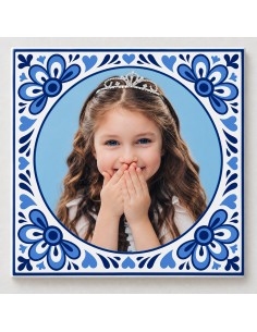 Tegeltje op Maat Delfts Blauw Rond nr 1