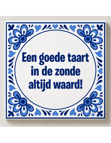 Tegeltje op Maat Delfts Blauw Rond nr 1