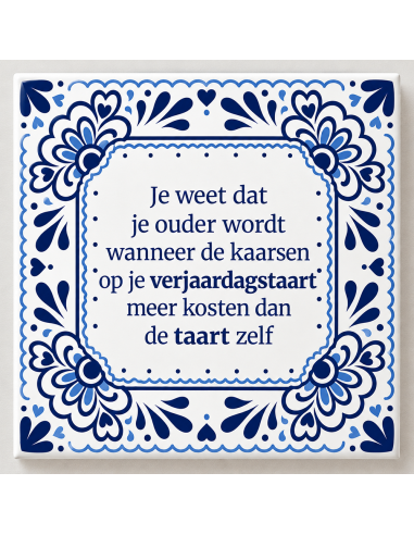 Tegeltje op Maat Delfts Blauw Vierkant nr 2