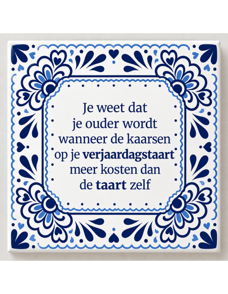 Tegeltje op Maat Delfts Blauw Vierkant nr 2
