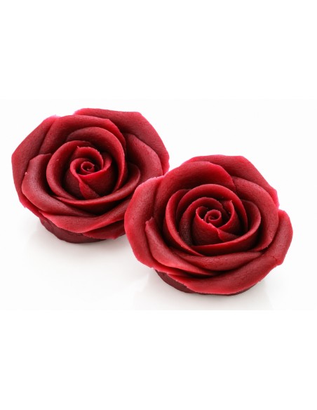 Cake Masters Marsepein Rozen Bordeaux Groot 45mm -2st