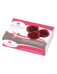 Cake Masters Marsepein Rozen Bordeaux Groot 45mm -2st 2