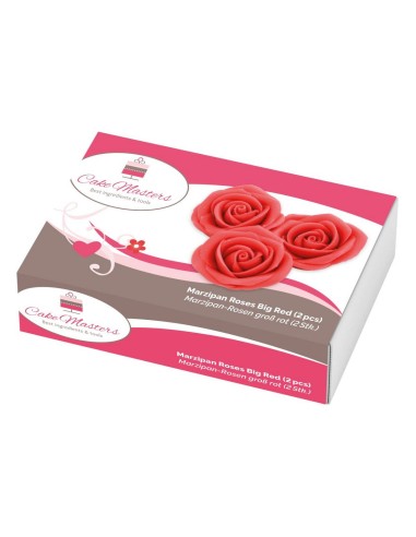 Cake Masters Marsepein Rozen Rood Groot 45mm -2st