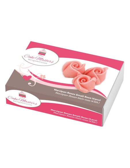 Cake Masters Marsepein Rozen Roze Klein 25mm -4st