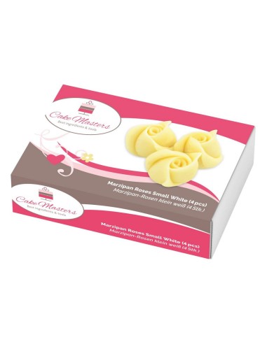 Cake Masters Marsepein Rozen Wit Klein 25mm -4st