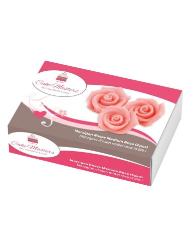 Cake Masters Marsepein Rozen Roze Middel 40mm -4st