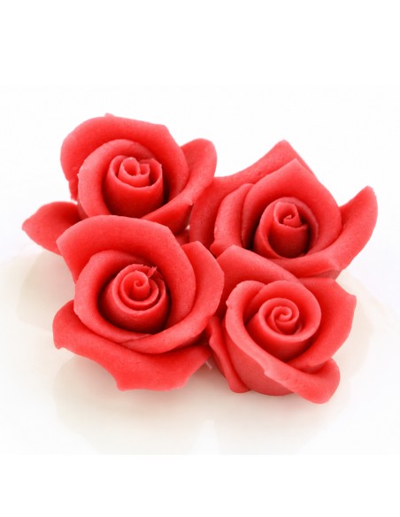 Cake Masters Marsepein Rozen Rood Middel 40mm -4st