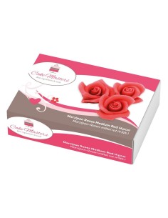 Cake Masters Marsepein Rozen Rood Middel 40mm -4st 2