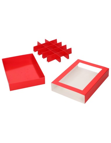 FunCakes Letter & Treats Doos Rood 20x14x3,5cm -10st-