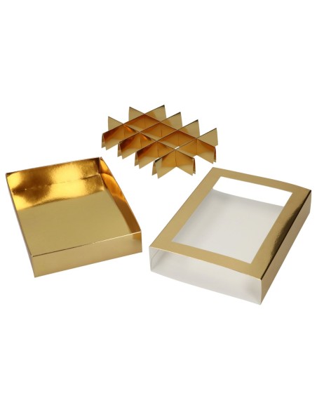 FunCakes Letter & Treats Doos Goud 20x14x3,5cm -10st-