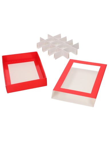 FunCakes Letter & Treats Doos Rood/Wit 20x14x3,5cm -10st-