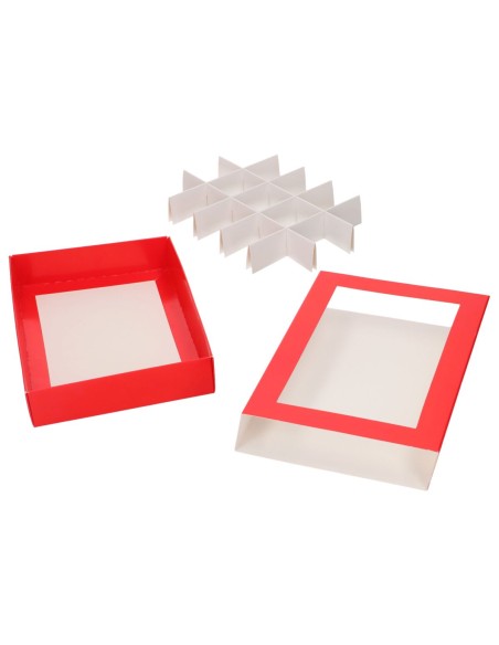 FunCakes Letter & Treats Doos Rood/Wit 20x14x3,5cm -10st-