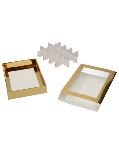FunCakes Letter & Treats Doos Goud/Wit 20x14x3,5cm -10st-