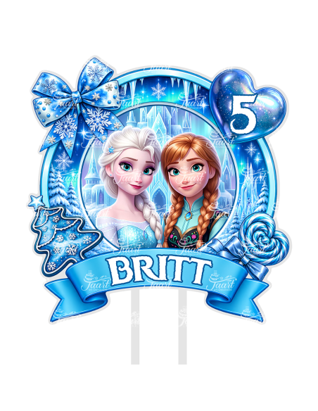 Full Colour Taarttopper op Maat: Frozen 1