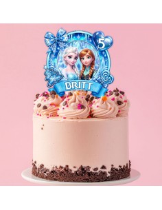 Full Colour Taarttopper op Maat: Frozen 1 2