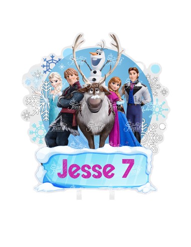 Full Colour Taarttopper op Maat: Frozen 2