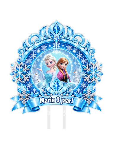 Full Colour Taarttopper op Maat: Frozen 3