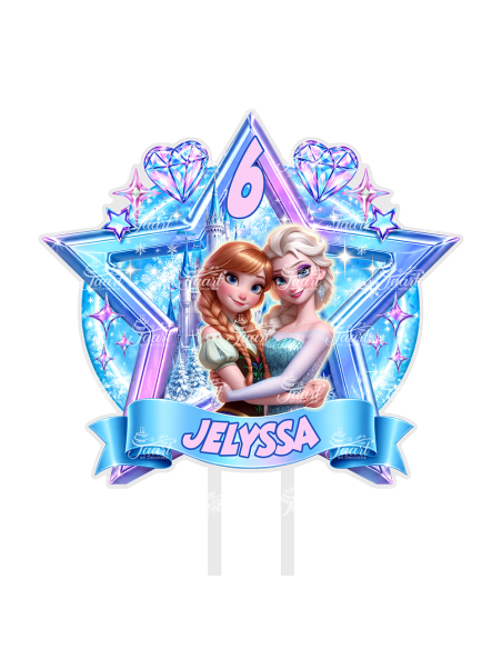 Full Colour Taarttopper op Maat: Frozen 3
