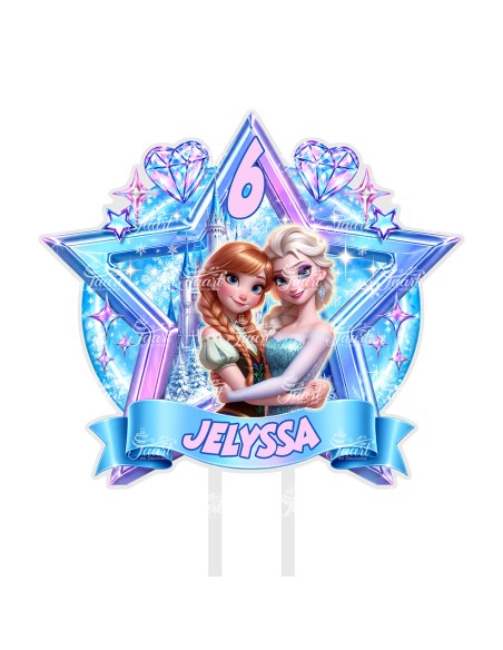 Full Colour Taarttopper op Maat: Frozen 4