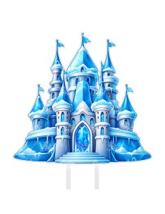 Full Colour Taarttopper op Maat: Frozen Kasteel