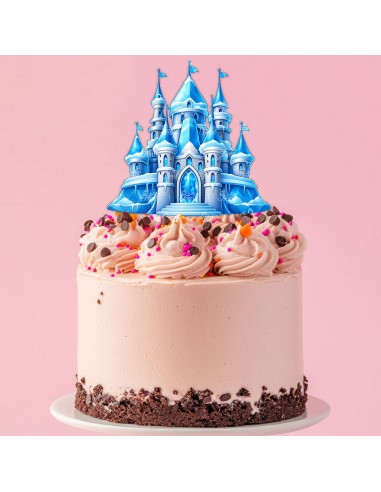 Full Colour Taarttopper op Maat: Frozen Kasteel