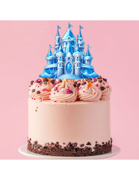 Full Colour Taarttopper op Maat: Frozen Kasteel