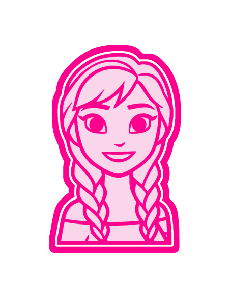 3D Uitsteker op Maat: Frozen - Anna Hoofd