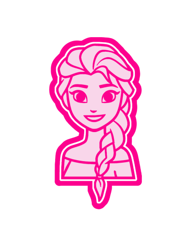 3D Uitsteker op Maat: Frozen - Elsa Hoofd