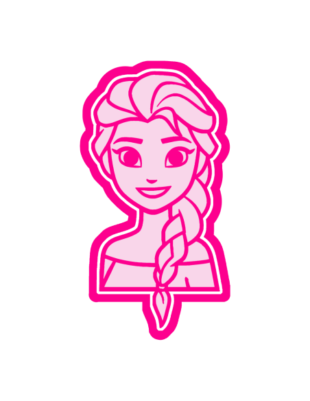 3D Uitsteker op Maat: Frozen - Elsa Hoofd