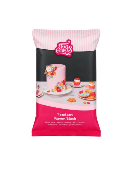 FunCakes Rolfondant Zwart Raven Black -1kg-