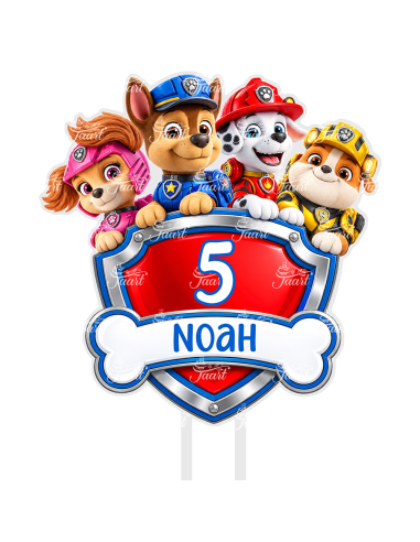 Full Colour Taarttopper op Maat: Paw Patrol 4