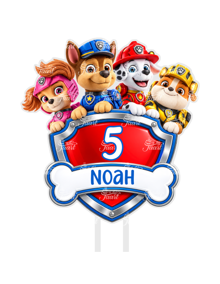 Full Colour Taarttopper op Maat: Paw Patrol 4