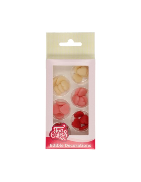 FunCakes Marsepein Hartjes Klein Assorti -30st-