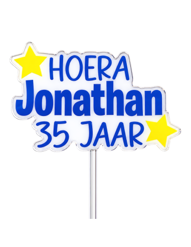 Full Colour Taarttopper op Maat: Tekst
