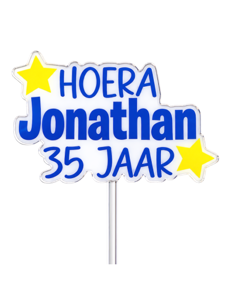 Full Colour Taarttopper op Maat: Tekst