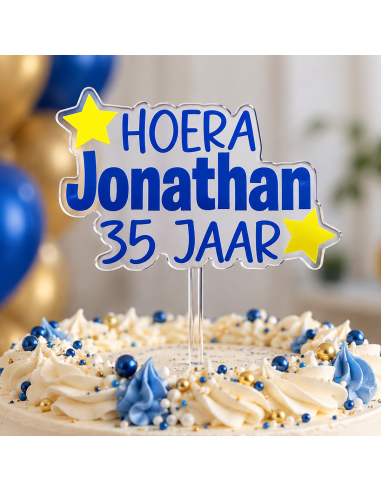 Full Colour Taarttopper op Maat: Tekst