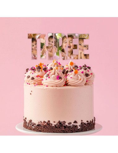 Full Colour Taarttopper op Maat: THREE