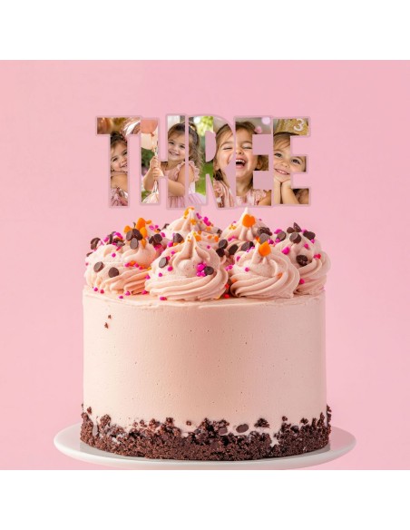 Full Colour Taarttopper op Maat: THREE