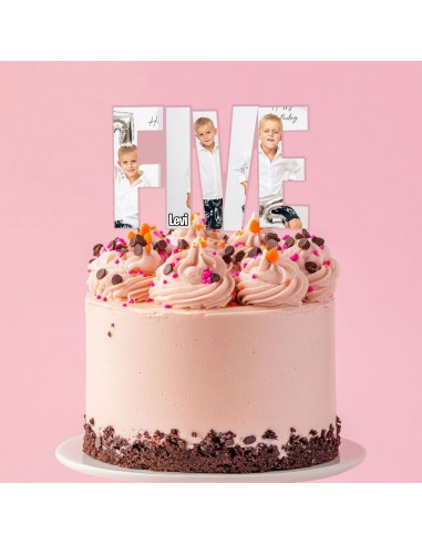 Full Colour Taarttopper op Maat: FIVE