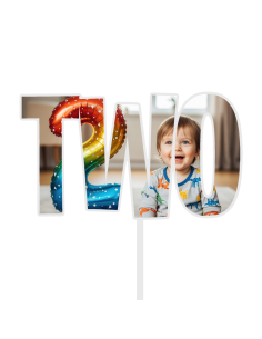 Full Colour Taarttopper op Maat: TWO