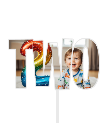 Full Colour Taarttopper op Maat: TWO