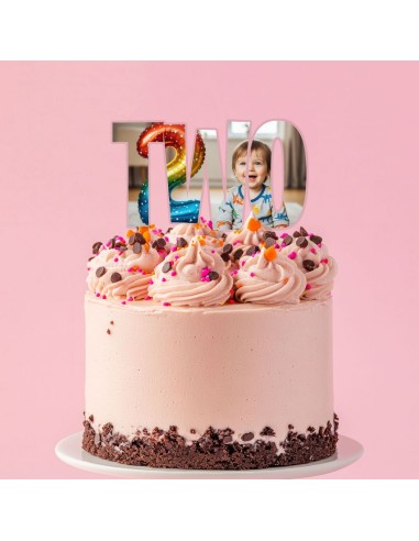 Full Colour Taarttopper op Maat: TWO