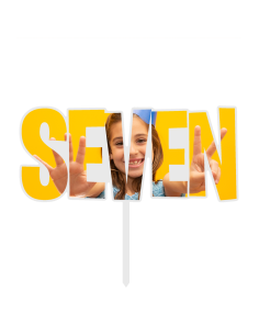 Full Colour Taarttopper op Maat: SEVEN