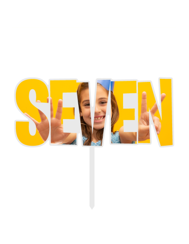 Full Colour Taarttopper op Maat: SEVEN